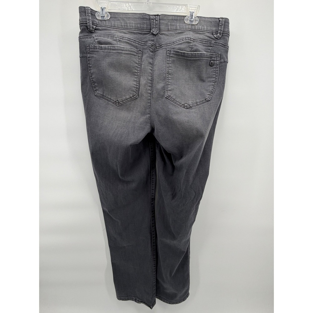 Democracy‎ Ab Solution Jeans Womens 16 Grey Straight Leg Stretch Denim